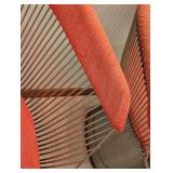 LL - Pair of Vintage Knoll Platner Armchairs with Orange Fabric