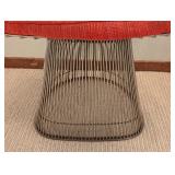 LL - Pair of Vintage Knoll Platner Armchairs with Orange Fabric