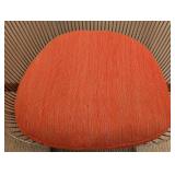 LL - Pair of Vintage Knoll Platner Armchairs with Orange Fabric
