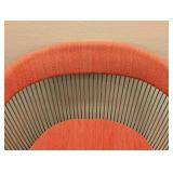 LL - Pair of Vintage Knoll Platner Armchairs with Orange Fabric