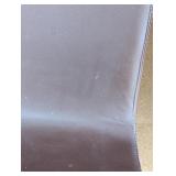 ML - Blu Dot Brown Leather Stella Lounge Chair with Chrome Legs