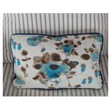 ML - Lee Industries Slipcovered Armchair with Striped Fabric and Decorative Pillow