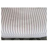 ML - Lee Industries Slipcovered Armchair with Striped Fabric and Decorative Pillow