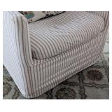ML - Lee Industries Slipcovered Armchair with Striped Upholstery