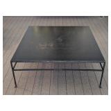 ML - Large Iron and Slate Coffee Table 40 x 40 Inches