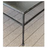 ML - Large Iron and Slate Coffee Table 40 x 40 Inches