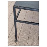 ML - Large Iron and Slate Coffee Table 40 x 40 Inches
