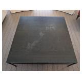 ML - Large Iron and Slate Coffee Table 40 x 40 Inches
