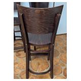 ML - Set of 5 Wood Counter Height Stools with Backs