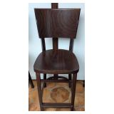 ML - Set of 5 Wood Counter Height Stools with Backs