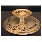 LL - Antique Whiting Pierced Sterling Silver Footed Dish