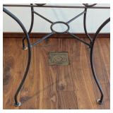 ML - Glass Top Accent Table with Metal Frame