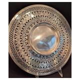 LL - Vintage Meriden Britannia Pierced Sterling Silver Plate