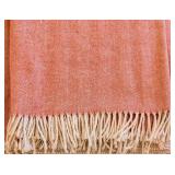LL - Pair of Lands Downunder Italian Herringbone Throw Blankets 61 x 54 Inches