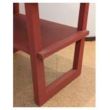 ML - Painted Wood Side Table with Shelf