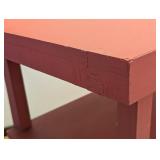 ML - Painted Wood Side Table with Shelf