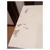 ML - Small White Storage Cabinet with Glass Door and Drawer