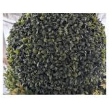 ML - Faux Topiary in Glossy Blue Ceramic Pot, 25 Inch Tall