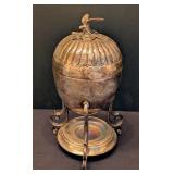 LL - Antique Silver Plated Egg Coddler with Eagle Finial