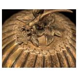 LL - Antique Silver Plated Egg Coddler with Eagle Finial