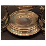 LL - Antique Silver Plated Egg Coddler with Eagle Finial