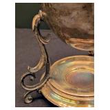 LL - Antique Silver Plated Egg Coddler with Eagle Finial