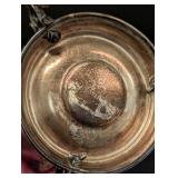 LL - Antique Silver Plated Egg Coddler with Eagle Finial