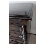 ML - Antique Style Johnson Furniture Co. Dresser with Ornate Detailing