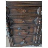 ML - Antique Style Johnson Furniture Co. Dresser with Ornate Detailing