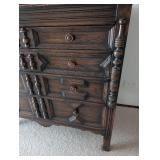 ML - Antique Style Johnson Furniture Co. Dresser with Ornate Detailing