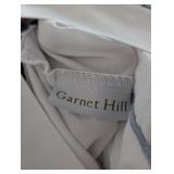 ML - Twin Bed Set with Blue and White Calico Corners Comforters, Garnet Hill Sheets, Mattresses and Frames