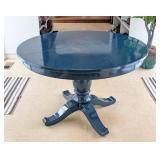 ML - Round Blue Painted Pedestal Dining Table
