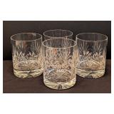 ML - Set of 4 Monogrammed Peill and Putzler Crystal Old Fashioned Glasses