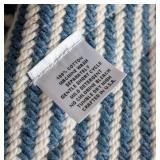 ML - Brahms Mount Chevron Cotton Throw Blanket with Fringe, 74x46 Inches