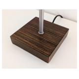 ML - Petite Table Lamp with Square White Shade and Wood Base
