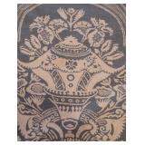 LL - Pair of Custom Tablecloths with Blue and Cream Patterns, Fits 9 x 4 ft Table