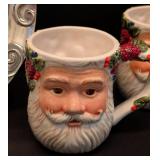 LL - Assorted Christmas Servingware Set with Santa Mugs and Mariposa Platter