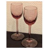 LL - V. Nason Co Colored Glassware Set with Coupe and Cordial Glasses