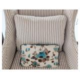 ML - Lee Industries Striped Slipcovered Armchair