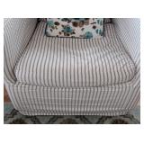 ML - Lee Industries Striped Slipcovered Armchair