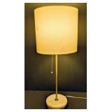 LL - Petite Brass and Marble Table Lamp, 21 Inch Height