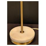 LL - Petite Brass and Marble Table Lamp, 21 Inch Height