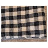 LL - King Size Green Plaid Comforter with Green Velvet Pillow Cases