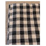 LL - King Size Green Plaid Comforter with Green Velvet Pillow Cases