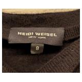 LL - Heidi Weisel Size 8 Black Cashmere and Silk Dress