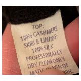 LL - Heidi Weisel Size 8 Black Cashmere and Silk Dress