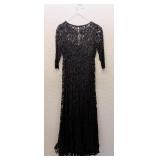 LL - Teri Jon by Rickie Freeman Black Lace Dress Size 6