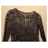 LL - Teri Jon by Rickie Freeman Black Lace Dress Size 6