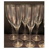 LL - Set of 9 Clear Champagne Flutes 9 Inch Tall Glasses