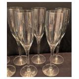 LL - Set of 9 Clear Champagne Flutes 9 Inch Tall Glasses
